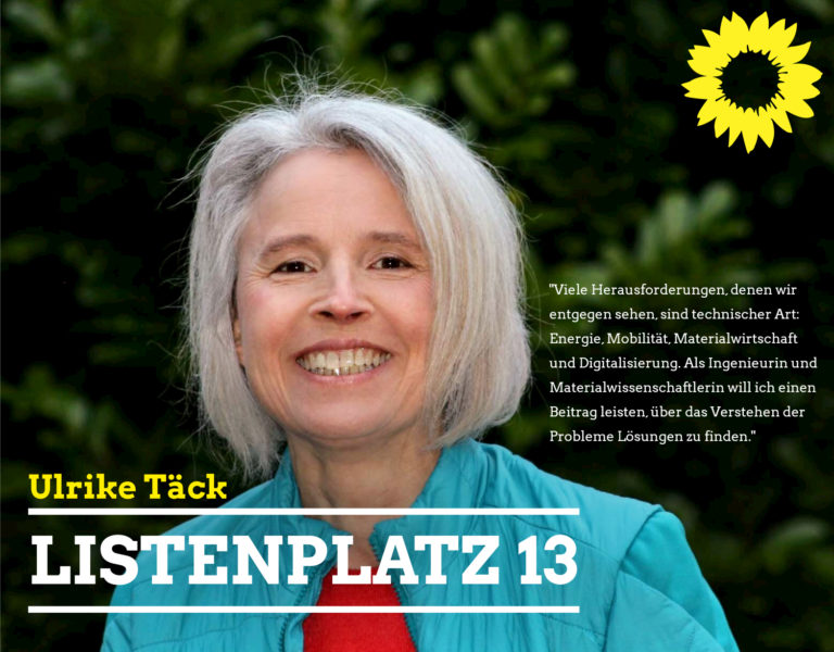 Glückwunsch Ulrike – Ulrike Täck, gewählt auf Listenplatz 13 zur Bundestagswahl 2021: